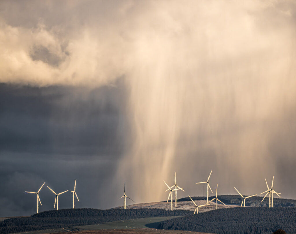 Sudden snow shower by Mike Baker